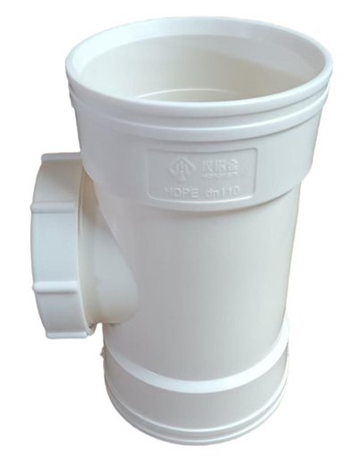 HDPE T-särk tagumikuga{0}}sulatatud otsakorgiga